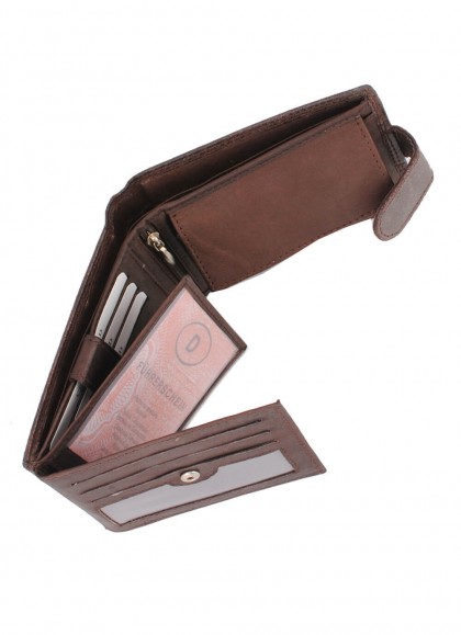 Portofel barbati piele naturala maro maltrasat