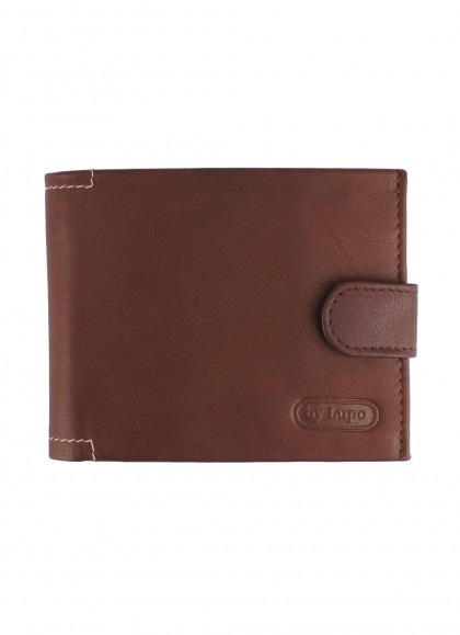 Portofel barbati piele naturala maro bylupo cu cusaturi fine