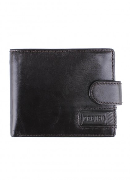 Portofel barbati piele naturala fina negru cefiro