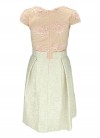 Rochie roz cu broderie crem superba