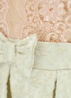 Rochie roz cu broderie crem superba