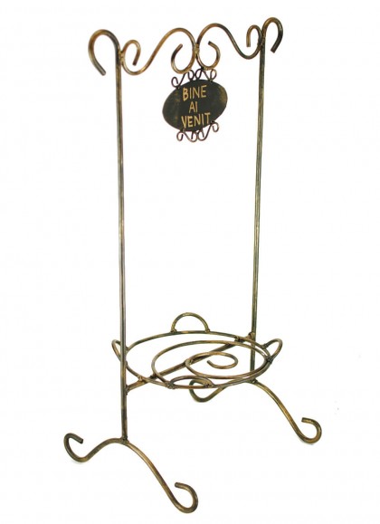 Suport flori din fier forjat tip Bine Ai Venit
