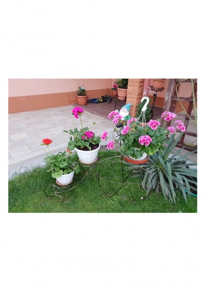 Suport flori din fier forjat tip Bicicleta mare