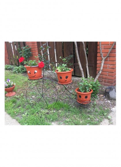 Suport flori din fier forjat tip Bicicleta mare