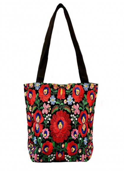 Sacosa brodata cu motiv traditional