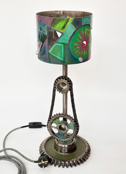 Veioza model industrial pictat manual