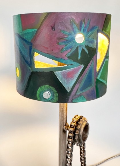 Veioza model industrial pictat manual